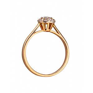 Золотое кольцо с фианитами (4б_к-145) фотография