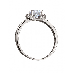 Золотое кольцо с цирконием куб. (01-18888489) фотография