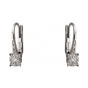 Золоті сережки з діамантами (01-19008089) фотографія