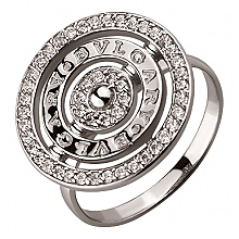 Золотое кольцо с цирконием куб. (01-19053989)