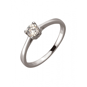 Золотое кольцо с цирконием куб. (01-200006989) фотография