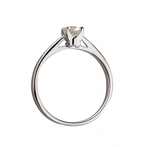 Золотое кольцо с цирконием куб. (01-200006989) фотография