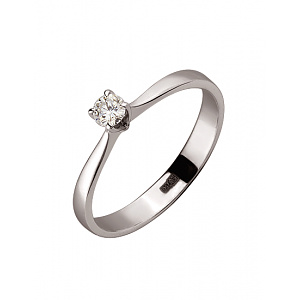 Золотое  кольцо с бриллиантом (01-200175289) фотография