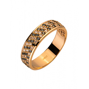 Золота каблучка з цирконієм куб. (01-200237289) фотографія