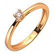 Золотое кольцо с бриллиантом 01-200257989 фотография 1