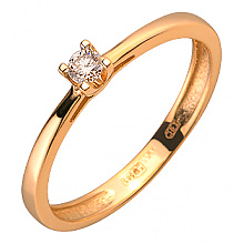 Золота каблучка з діамантом (01-200257989)