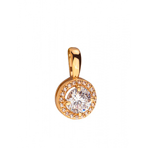 Золотий кулон з цирконієм куб. (01-200291189) фотографія