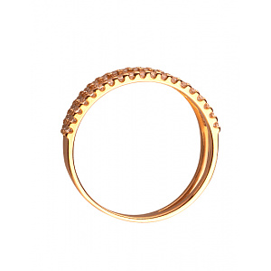 Золотое кольцо с цирконием куб. (01-200392689) фотография