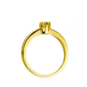 Золотое кольцо с бриллиантом (01-200487489) фотография