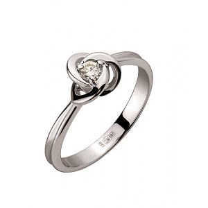 Золота каблучка з діамантом (01-200530789) фотографія