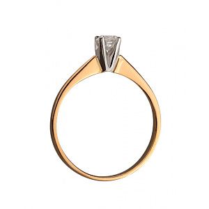 Золота каблучка з діамантом (01-200535089) фотографія