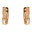 Золоті сережки з цирконієм куб. 01-200602989 фотографія 1