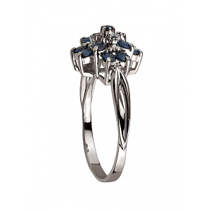 Золота каблучка з фіанітом (цирконієм куб.) (01-200608589) фотографія