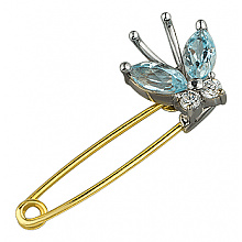 Золотая булавка с топазами (01-200616889)