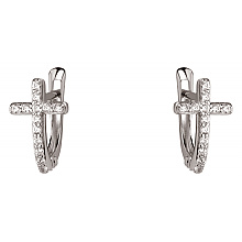 Золоті сережки з фіанітом (цирконієм куб.) (01-200745989)