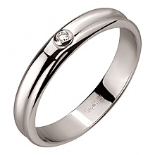 Золота обручка з діамантом (01-200769689)