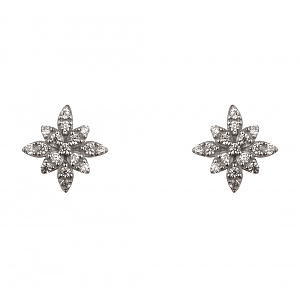 Золоті сережки з цирконіями (2б_с-229) фотографія