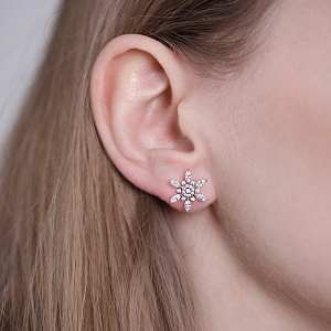 Золоті сережки з фіанітами (2б_с-232) фотографія