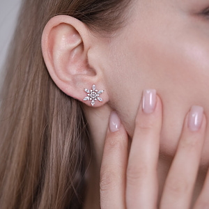 Золоті сережки з фіанітами (2б_с-232) фотографія