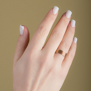 Золота обручка  (1к-258) фотографія