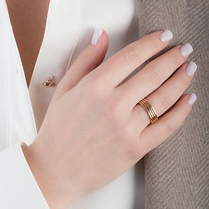 Золота обручка  (1к-258) фотографія