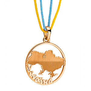 Золотой кулон с бриллиантом (1б_п-251) фотография