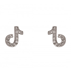 Золотые серьги с циркониями (2б_с-241) фотография