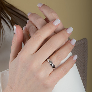 Золота обручка з фіанітами (кубічним цирконієм) (2б_к-301) фотографія