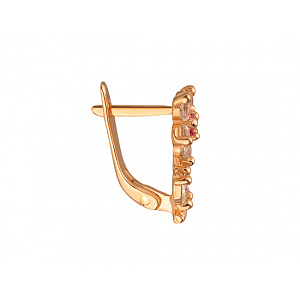 Золоті сережки з цирконієм куб. (01-200041290) фотографія