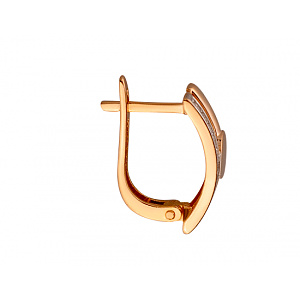 Золоті сережки з цирконієм куб. (01-200159990) фотографія