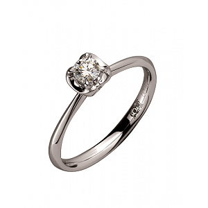 Золота каблучка з діамантом (01-200182690) фотографія