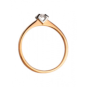 Золотое кольцо с бриллиантом (01-200355490) фотография