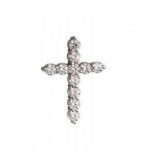 Золотой крестик с цирконием куб. (01-200468490) фотография