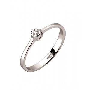 Золота каблучка з діамантом (01-200526590) фотографія