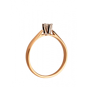 Золотое кольцо с бриллиантом (01-200552690) фотография