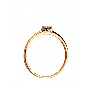 Золотое кольцо с бриллиантом (01-200559590) фотография