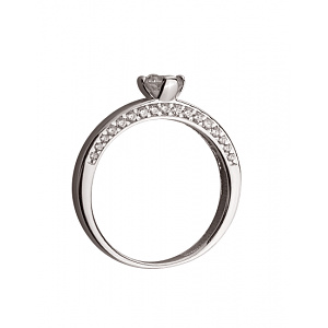 Золота каблучка з цирконієм куб. (01-200573490) фотографія