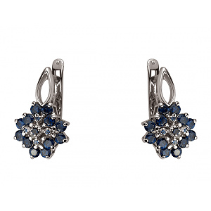 Золоті сережки з фіанітом (цирконієм куб.) (01-200608590) фотографія