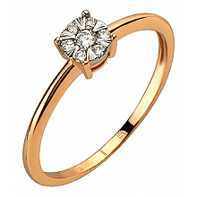 Золота каблучка з діамантами (01-200633390)