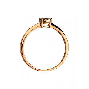 Золота каблучка з діамантами (01-200633390) фотографія