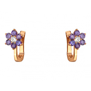 Золоті сережки з фіанітом (цирконієм куб.) (01-200766290) фотографія