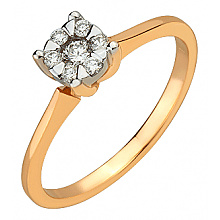 Золота каблучка з діамантами (01-200788490)