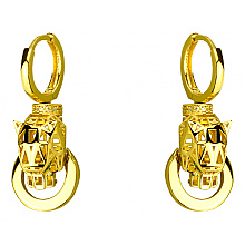 Золотые серьги с фианитом (цирконием куб.) (01-200805890)