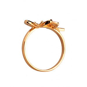 Золота каблучка з фіанітом (цирконієм куб.) (01-200810790) фотографія