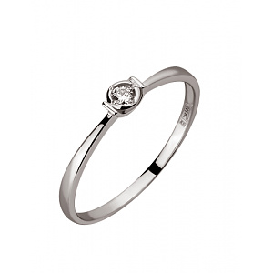 Золота каблучка з діамантом (01-200858090) фотографія