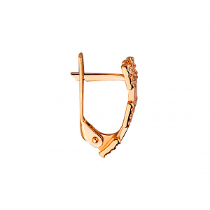 Золотые серьги с цирконием куб. (01-200219091) фотография