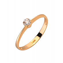 Золота каблучка з діамантом
