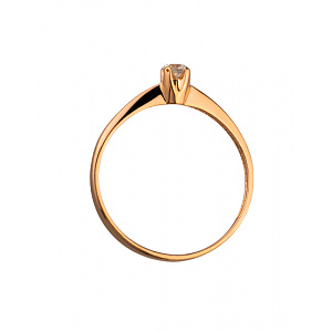Золота каблучка з діамантом (01-200257991) фотографія