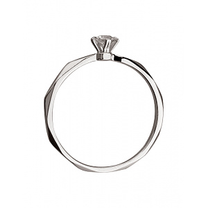 Золота каблучка з діамантом (01-200510791) фотографія