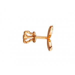 Золотые серьги с цирконием куб. (01-200535191) фотография